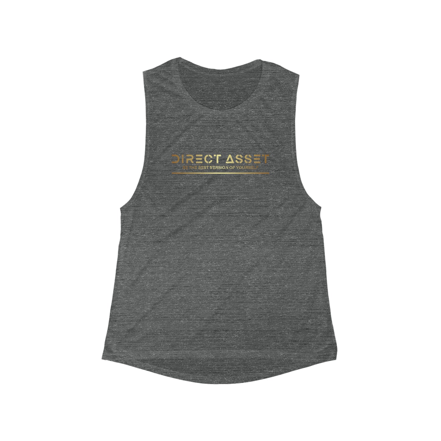 Women's Gold Flowy Scoop D.A. Muscle Tank